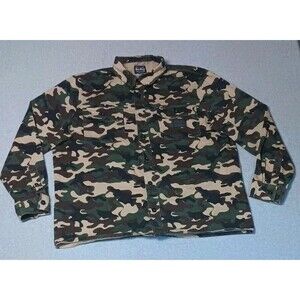 Dogg Supply By Snoop Dogg Button Down Military Style Shacket 2XL Camo Streetwear